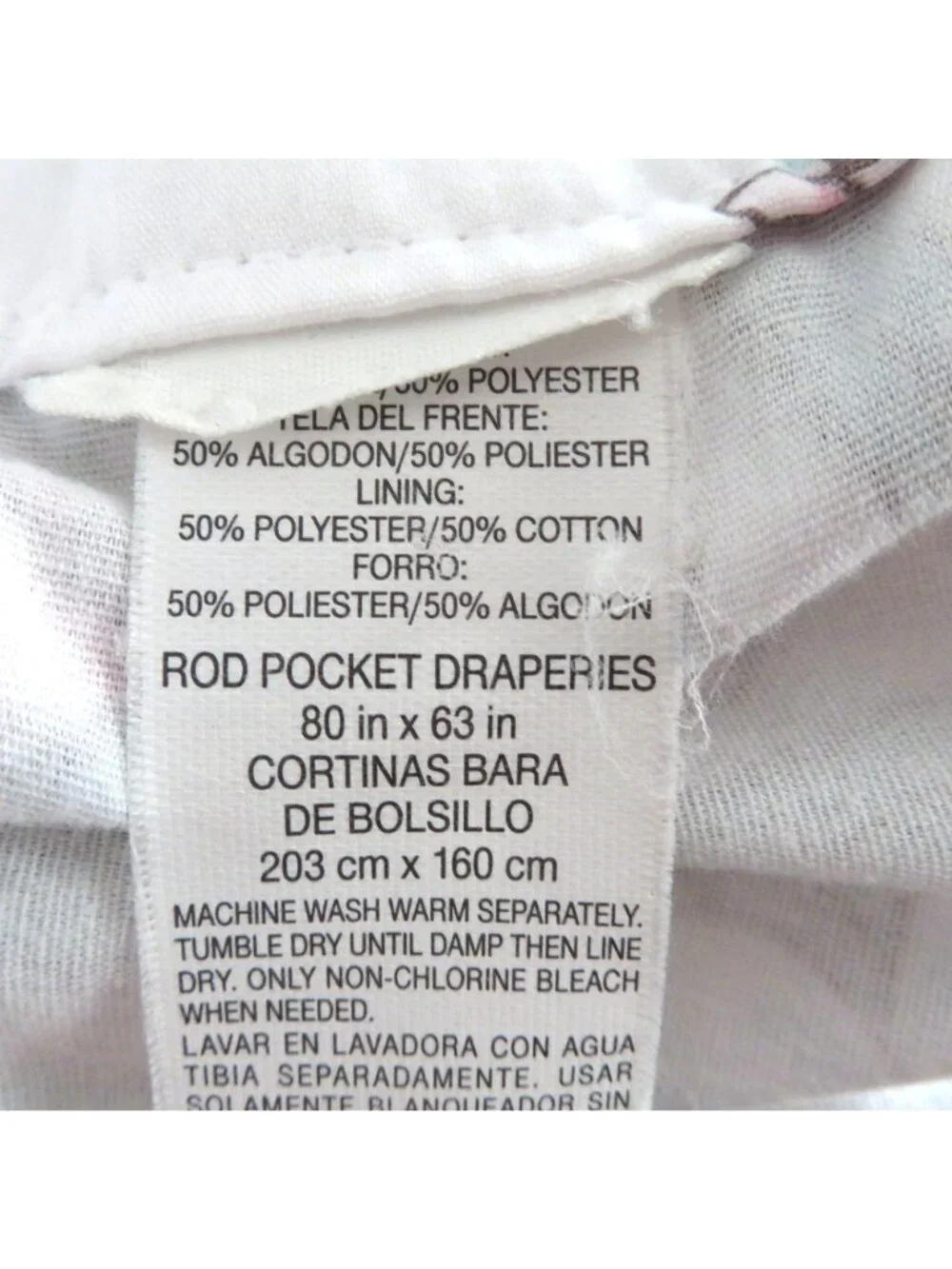 Vintage JCPenney Floral Rod Pocket Draperies 80